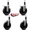 Service Caster 6'' Phenolic Swivel 1-1/8'' Expanding Stem Caster Set 2 Total Lock Brakes, 4PK SCC-EXTTL20S615-PHR-2-S-2-118 - alternate 2